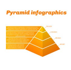 Grow pyramid infographics with gradient N2