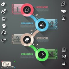 Flat infographic design N13