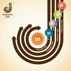 Creative gears Info-graphics options banner N8
