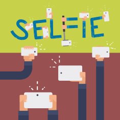 Vector flat illustration Selfie infographic web template N2