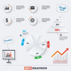 Business signs Graph chart and case icons N4