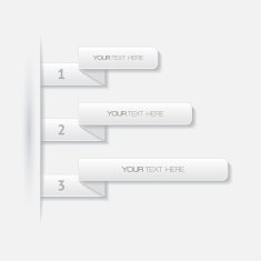 Set of paper banners Infographic elements