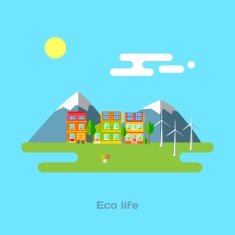 Eco Life Concept of ecology - vector illustration