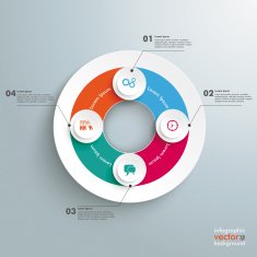 Big Circle Colored Infographic 4 Options