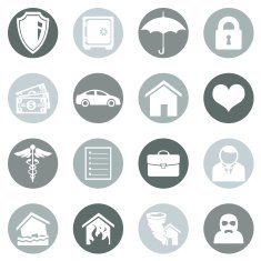 Vector Set of Insurance Icons N11