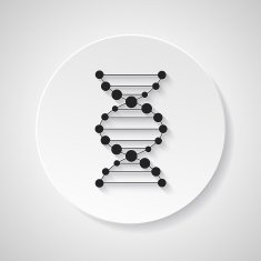 Medical dna connection spiral vector infographic icon element
