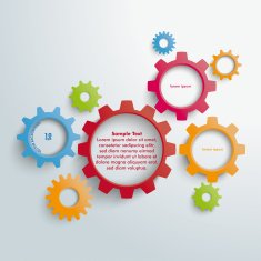 Several Colored Gears