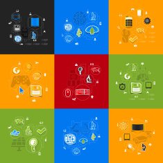 technology sticker infographic N39