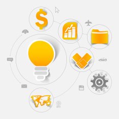business sticker infographic N78