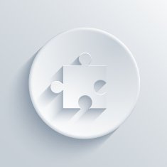 Vector modern puzzle icons background N2