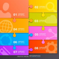 Option of puzzle infographics