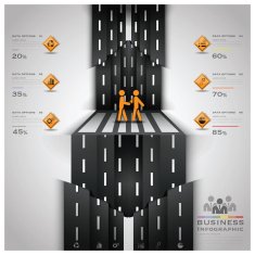 Road And Street Traffic Sign Business Infographic N19