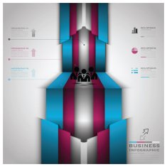 Arrow Ribbon Business Infographic N2