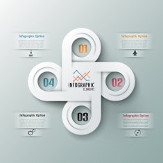 Modern infographic option banner N64
