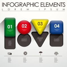 3d geometry infographic elements
