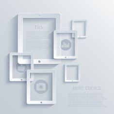 Vector modern computer tablet background Eps 10