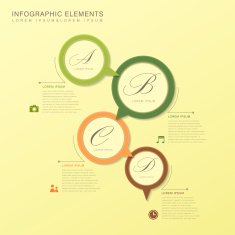 abstract flow chart infographics N23