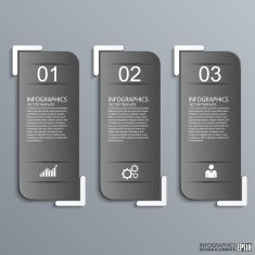 Abstract 3D paper Infographic N56