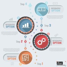 Flat infographic design N16