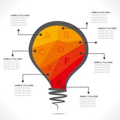 creative bulb info-graphics N2