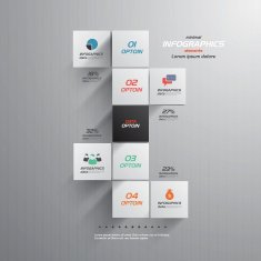 Minimal infographics- cube design