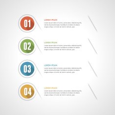 Vector paper lines and numbers design template N4
