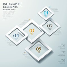 abstract frame option infographics