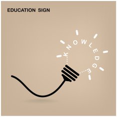 Creative light bulb education sign N2