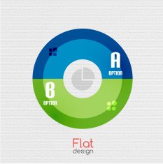 Circle ribbon design infographic banner