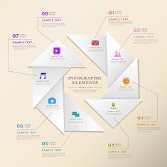 abstract triangle label infographics N2