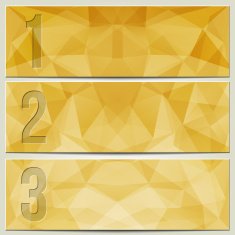 Vector infographic enumerated modern presentation banner set