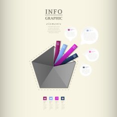 abstract pentagon infographics