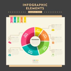 abstract pie chart infographics N12