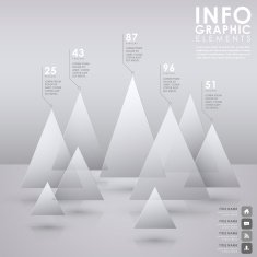abstract pyramid chart infographics N6