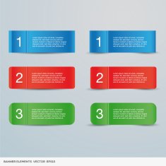 colorful info banner elements