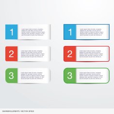 colorful info banner elements N2