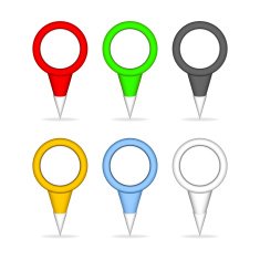 Colorful pointers for the map
