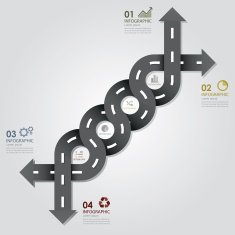 Street & Road Business Infographics Design Template N2