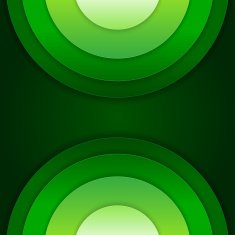 Abstract green paper circles vector background