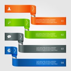 Set of four infographics