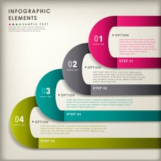 abstract 3d paper infographics N54