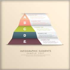abstract 3d paper infographics N55