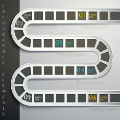 abstract 3d paper infographics N58