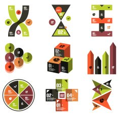 Set of modern infographic designs