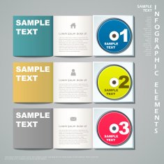 abstract 3d banner infographics