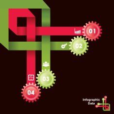 Creative gears Info-graphics options banner N12