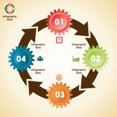 Creative gears Info-graphics options banner N15