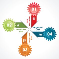 Creative gears Info-graphics options banner N18