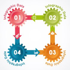 Creative gears Info-graphics options banner N21