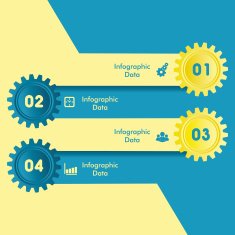Creative gears Info-graphics options banner N23